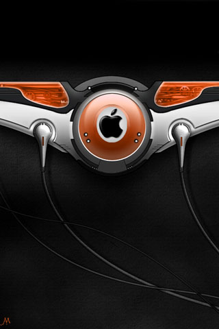 Apple Ear Buds iPhone Wallpaper