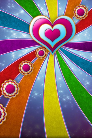 Heart Rainbow iPhone Wallpaper