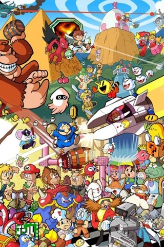 Nintendo Collage 2 iPhone Wallpaper
