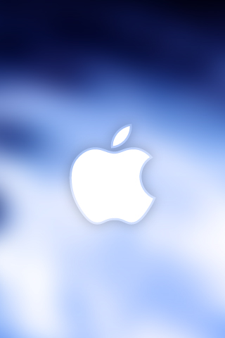 Apple in Blue Cellphone Wallpaper