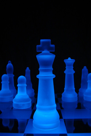Blue Chess Cellphone Wallpaper