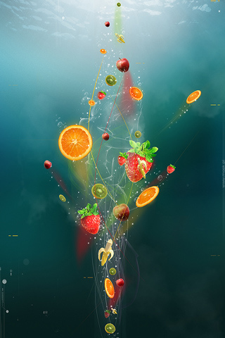 Fruit Float Cellphone Wallpaper
