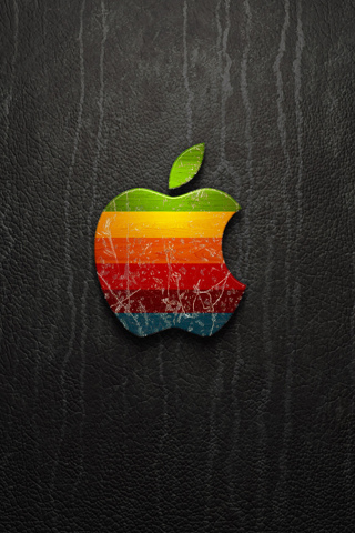 Apple Leather iPhone Wallpaper