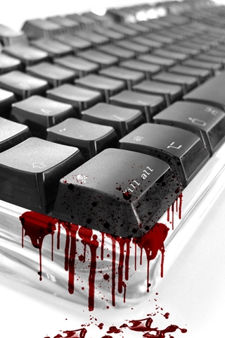 Bloody Keyboard iPhone Wallpaper