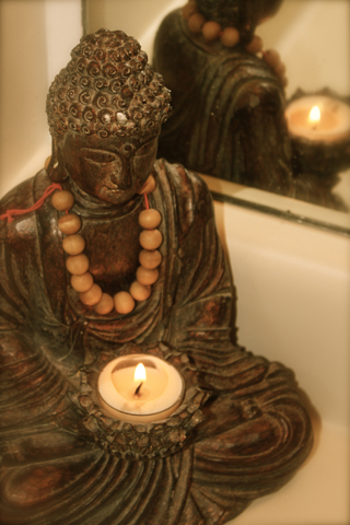 Buddha Candle iPhone Wallpaper