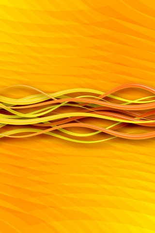 Orange Waves iPhone Wallpaper