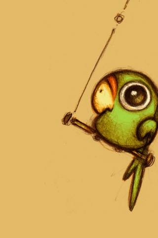 Parrot Swing iPhone Wallpaper
