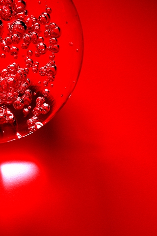 Red Glass Marble iPhone Wallpaper