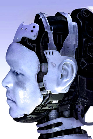 Robot Head iPhone Wallpaper